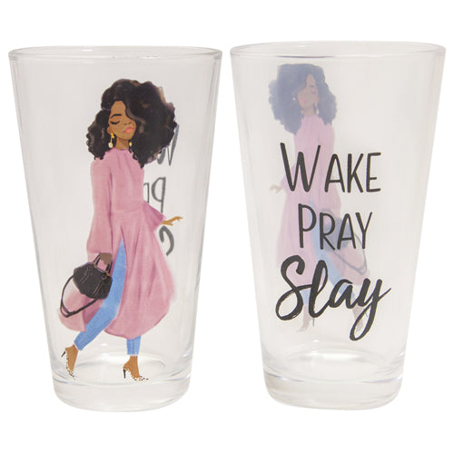 Sister Friends Glass Drinking Cups (Set of 4)