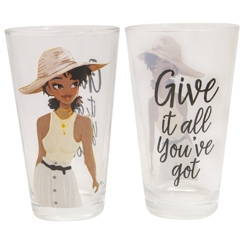 Sister Friends Glass Drinking Cups (Set of 4)